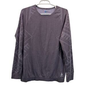 Odlo Women's Long Sleeve Top Purple XL SUW Top Crew Neck